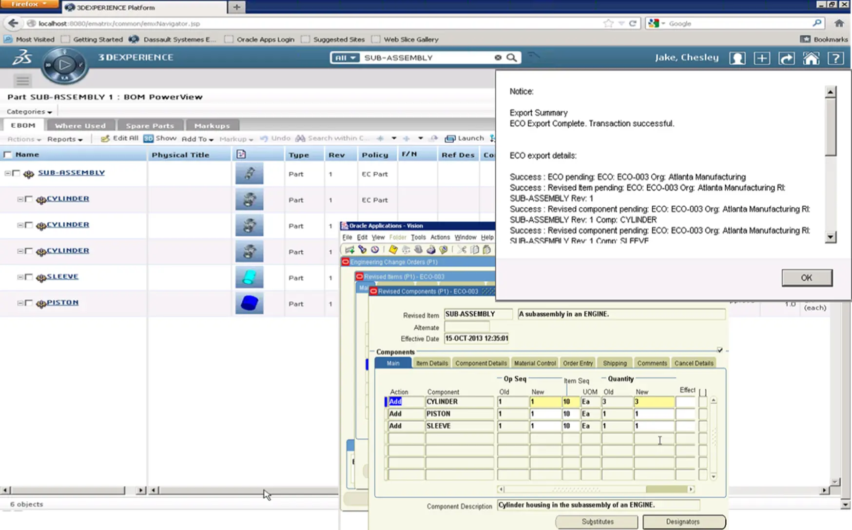 ENOVIA Oracle Integration